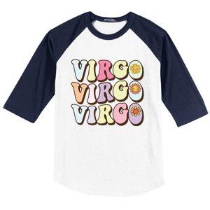 August September Birthday Groovy Astrology Zodiac Sign Virgo Baseball Sleeve Shirt