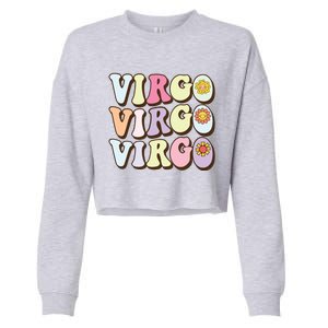 August September Birthday Groovy Astrology Zodiac Sign Virgo Cropped Pullover Crew