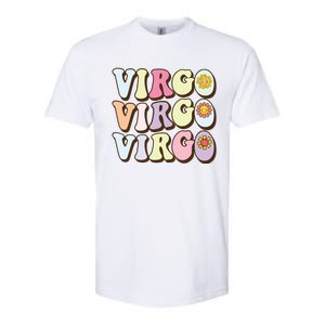 August September Birthday Groovy Astrology Zodiac Sign Virgo Softstyle CVC T-Shirt