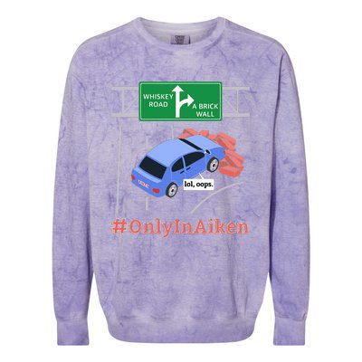 Aiken SC Brick Wall Meme Colorblast Crewneck Sweatshirt