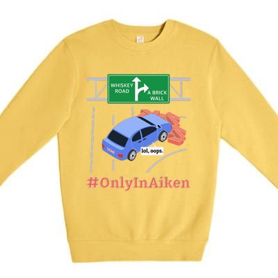 Aiken SC Brick Wall Meme Premium Crewneck Sweatshirt