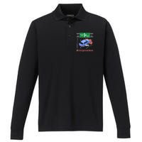 Aiken SC Brick Wall Meme Performance Long Sleeve Polo