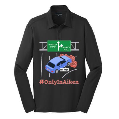 Aiken SC Brick Wall Meme Silk Touch Performance Long Sleeve Polo