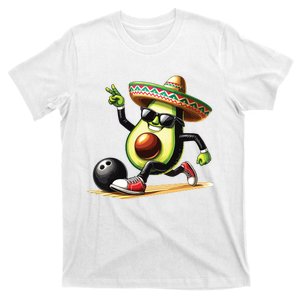 Avocado Showing Bowling Skills Cinco De Mayo Funny Outfit T-Shirt