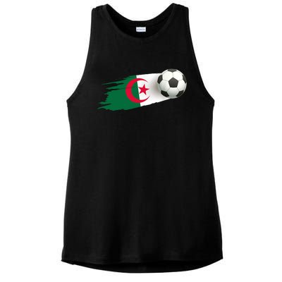 Algeria Soccer Ball Algeria Flag Jersey Algeria Football Ladies PosiCharge Tri-Blend Wicking Tank