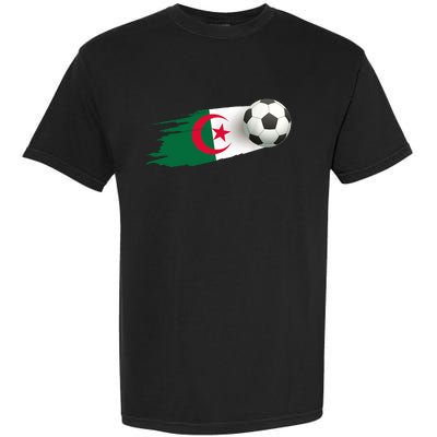 Algeria Soccer Ball Algeria Flag Jersey Algeria Football Garment-Dyed Heavyweight T-Shirt