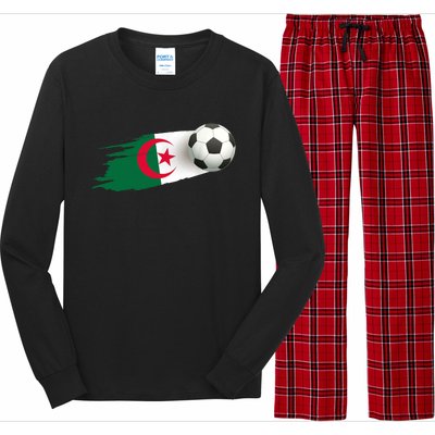 Algeria Soccer Ball Algeria Flag Jersey Algeria Football Long Sleeve Pajama Set