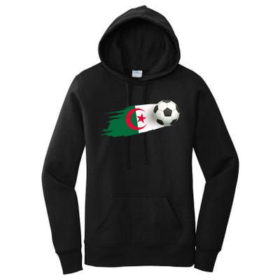 Algeria Soccer Ball Algeria Flag Jersey Algeria Football Women's Pullover Hoodie