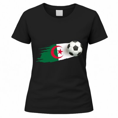 Algeria Soccer Ball Algeria Flag Jersey Algeria Football Women's T-Shirt