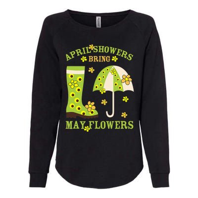 April Showers Bring May Flowers & Rubber Boots For Gardener Womens California Wash Sweatshirt