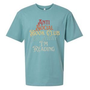 Anti Social Book Club Go Away IM Reading Funny Bookworm Sueded Cloud Jersey T-Shirt