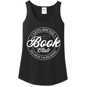 Anti Social Book Club Go Away IM Reading Funny Bookworm Ladies Essential Tank