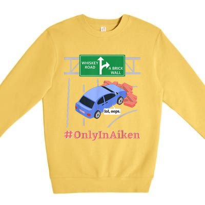 Aiken, SC, Brick Wall Meme Premium Crewneck Sweatshirt