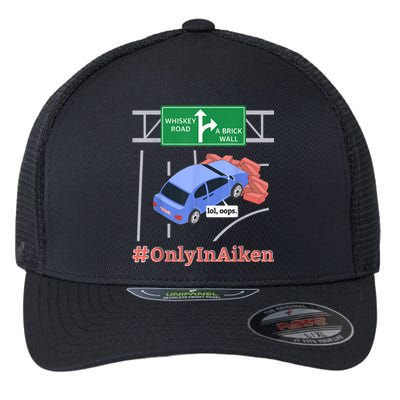 Aiken, SC, Brick Wall Meme Flexfit Unipanel Trucker Cap