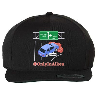 Aiken, SC, Brick Wall Meme Wool Snapback Cap