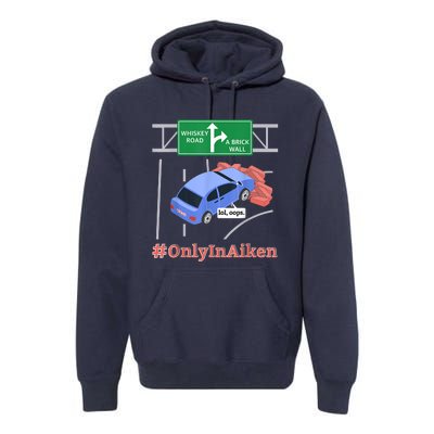 Aiken, SC, Brick Wall Meme Premium Hoodie