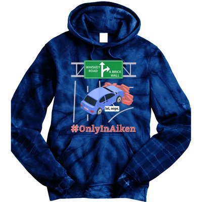 Aiken, SC, Brick Wall Meme Tie Dye Hoodie