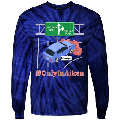 Aiken, SC, Brick Wall Meme Tie-Dye Long Sleeve Shirt