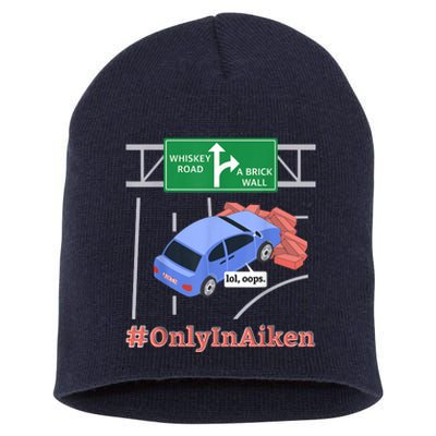 Aiken, SC, Brick Wall Meme Short Acrylic Beanie