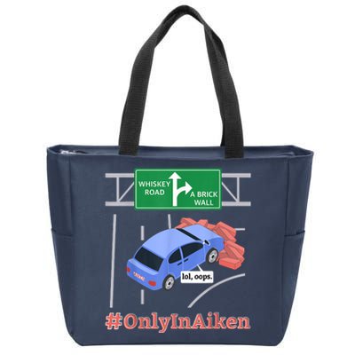 Aiken, SC, Brick Wall Meme Zip Tote Bag