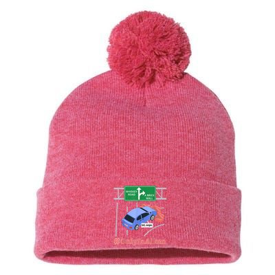 Aiken, SC, Brick Wall Meme Pom Pom 12in Knit Beanie