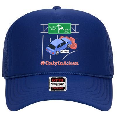 Aiken, SC, Brick Wall Meme High Crown Mesh Back Trucker Hat