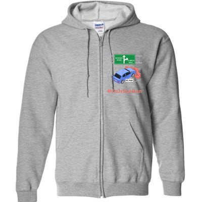 Aiken, SC, Brick Wall Meme Full Zip Hoodie