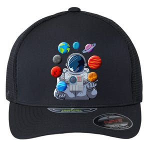 Astronaut Space Balloons Moon Mars Planets Astronaut Flexfit Unipanel Trucker Cap