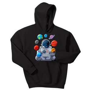 Astronaut Space Balloons Moon Mars Planets Astronaut Kids Hoodie