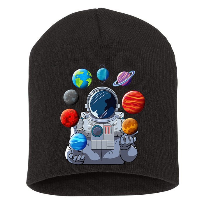 Astronaut Space Balloons Moon Mars Planets Astronaut Short Acrylic Beanie