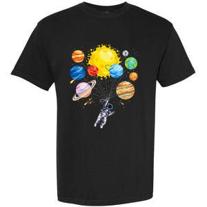 Astronaut Space Balloon Planet Science Solar System Garment-Dyed Heavyweight T-Shirt