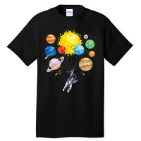 Astronaut Space Balloon Planet Science Solar System Tall T-Shirt