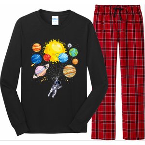 Astronaut Space Balloon Planet Science Solar System Long Sleeve Pajama Set