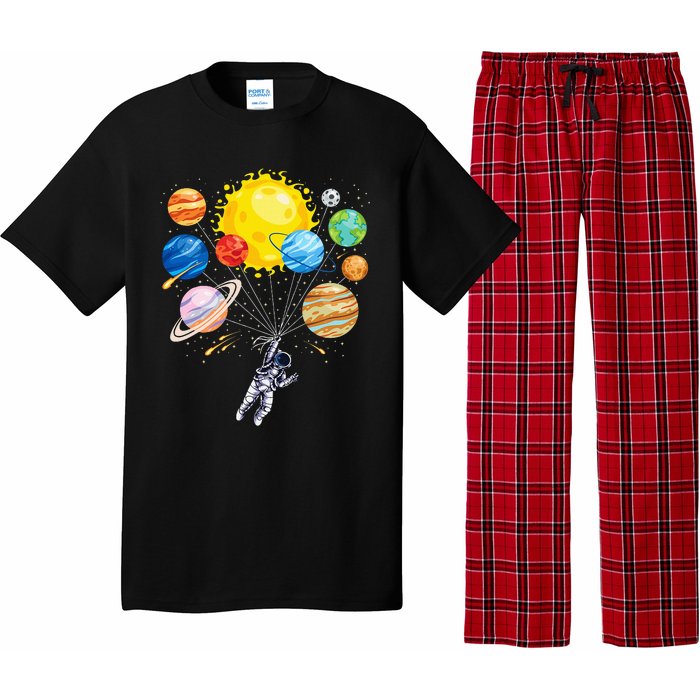 Astronaut Space Balloon Planet Science Solar System Pajama Set