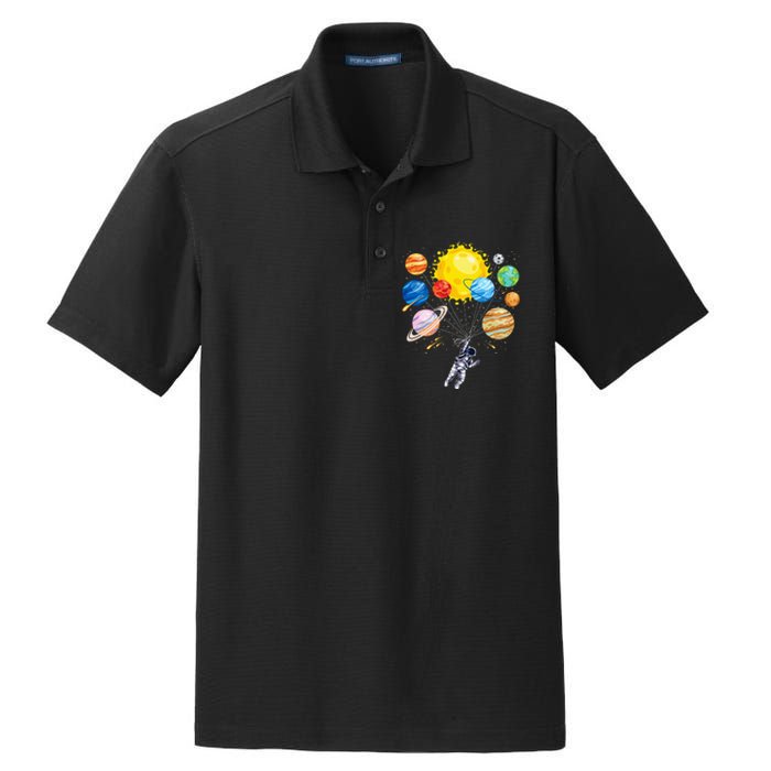 Astronaut Space Balloon Planet Science Solar System Dry Zone Grid Polo