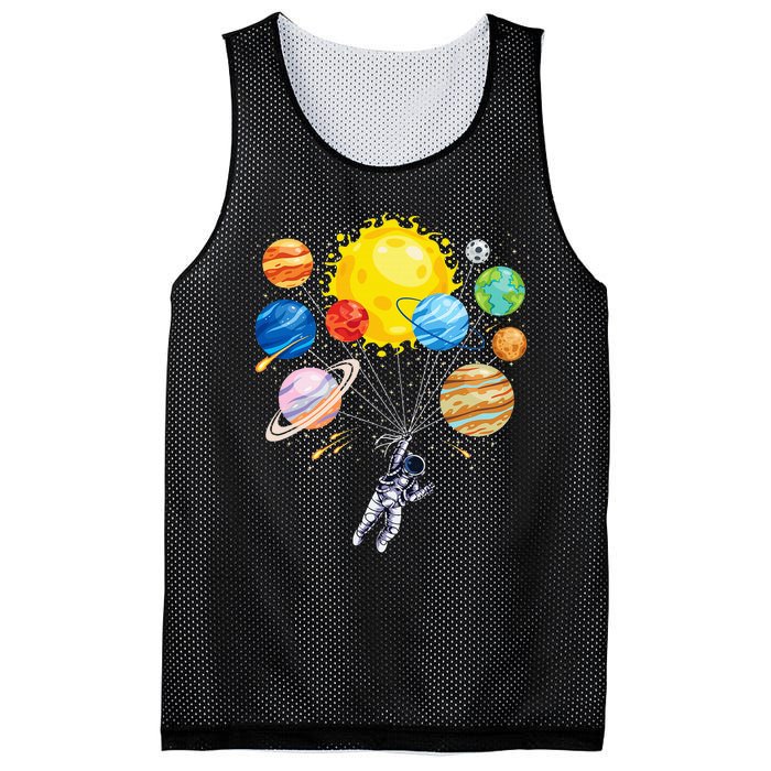 Astronaut Space Balloon Planet Science Solar System Mesh Reversible Basketball Jersey Tank