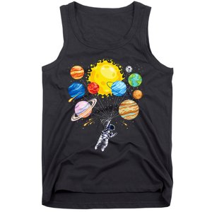 Astronaut Space Balloon Planet Science Solar System Tank Top