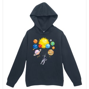 Astronaut Space Balloon Planet Science Solar System Urban Pullover Hoodie