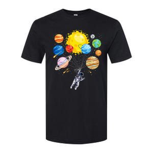 Astronaut Space Balloon Planet Science Solar System Softstyle CVC T-Shirt