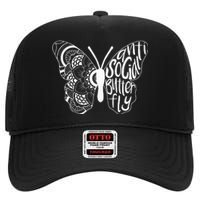 Anti Social Butterfly Introvert Funny Sarcastic High Crown Mesh Back Trucker Hat