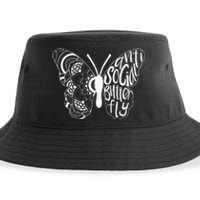 Anti Social Butterfly Introvert Funny Sarcastic Sustainable Bucket Hat