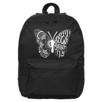 Anti Social Butterfly Introvert Funny Sarcastic 16 in Basic Backpack