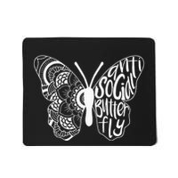 Anti Social Butterfly Introvert Funny Sarcastic Mousepad
