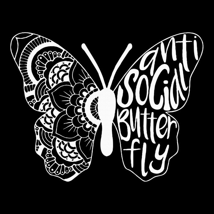 Anti Social Butterfly Introvert Funny Sarcastic Mousepad