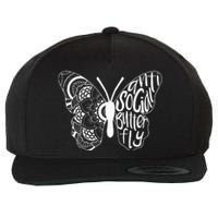 Anti Social Butterfly Introvert Funny Sarcastic Wool Snapback Cap