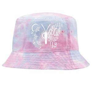 Anti Social Butterfly Introvert Funny Sarcastic Tie-Dyed Bucket Hat