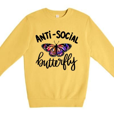 Anti Social Butterfly Premium Crewneck Sweatshirt