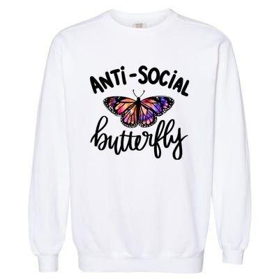 Anti Social Butterfly Garment-Dyed Sweatshirt