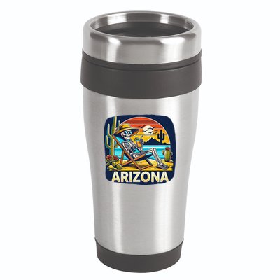 Arizona Skeleton Bone Dry Heat 16oz Travel Tumbler