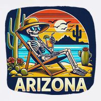 Arizona Skeleton Bone Dry Heat Cooling Performance Crew T-Shirt
